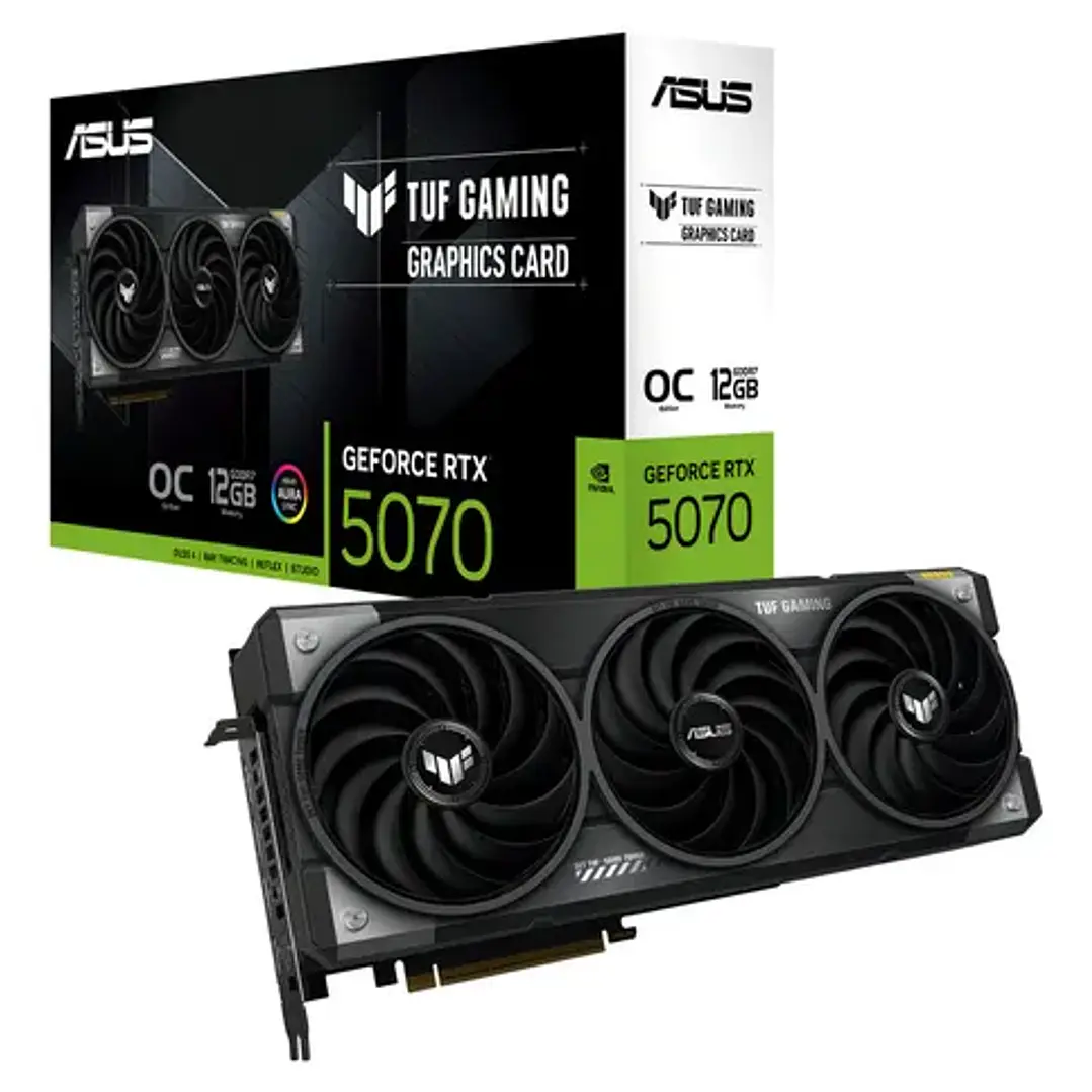 Tarjeta de video ASUS TUF-RTX5070-O12G-GAMING, 12 GB GDDR7, PCIe Gen 5.0 1