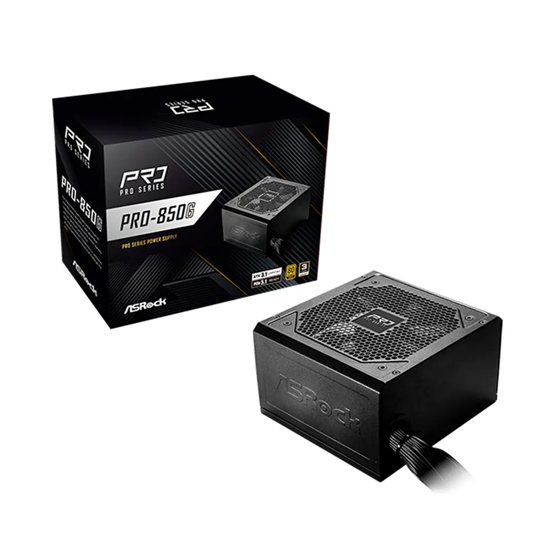 FUENTE CERTIFICADA ASROCK PRO - 850W - PLUS GOLD 1