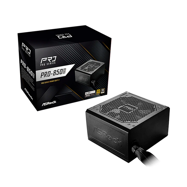 FUENTE CERTIFICADA ASROCK PRO - 850W - PLUS GOLD 1