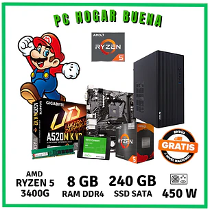 PC ESTUDIANTE (RYZEN 5 3400G / 8GB DDR4 / SSD 240GB)
