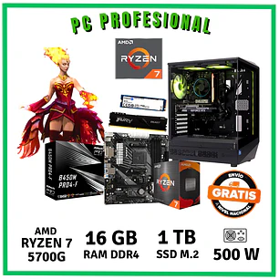 PC PROFESIONAL  (AMD RYZEN 7 5700G / 16GB DDR4 / SSD 1 TB)