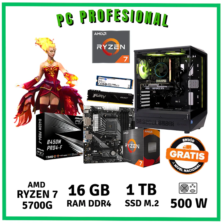 PC PROFESIONAL  (AMD RYZEN 7 5700G / 16GB DDR4 / SSD 1 TB) 1