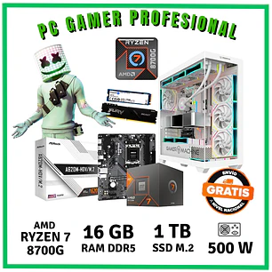 PC GAMER PROFESIONAL ( RYZEN 7 8700G / 16GB DDR5 / SSD 1 TB)