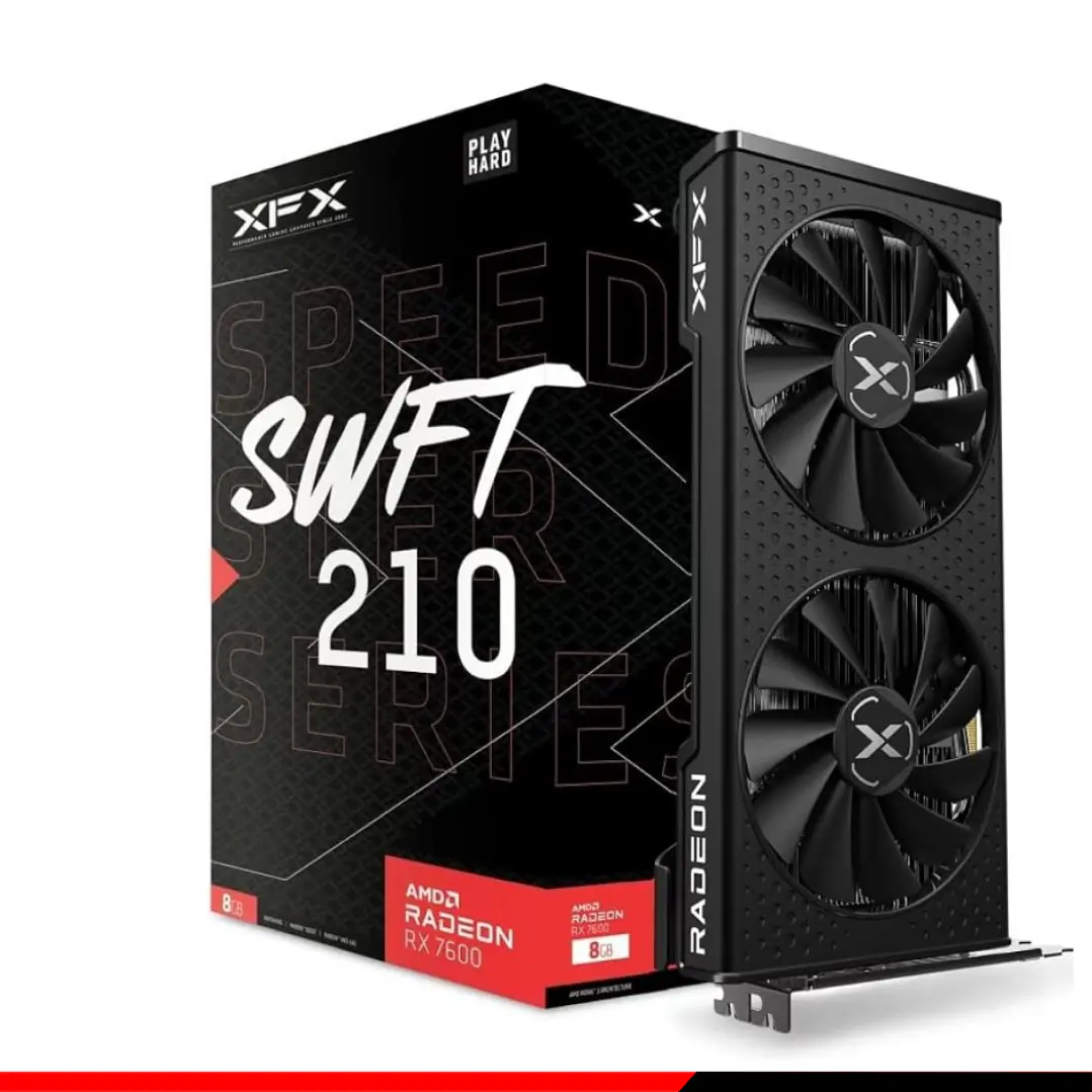 XFX SPEEDSTER SWFT/ RADEON RX 7600/ 8GB/ GDDR6  1