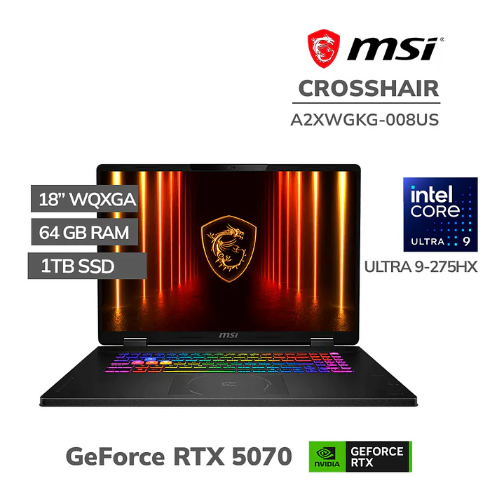 MSI CROSSHAIR GAMING CORE ULTRA 9-275HX 64GB 1TB RTX-5070  1