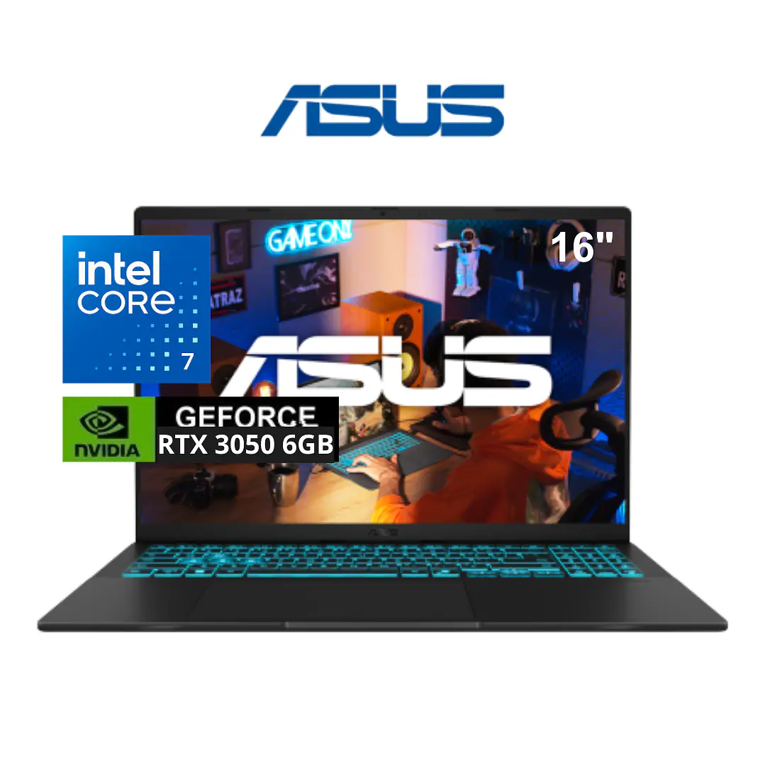 ASUS V16 CORE 7-240H 16GB DDR5 RTX-3050 - 6GB, 512GB 1