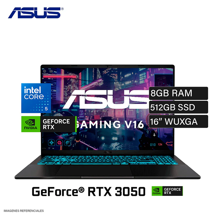 ASUS V16 GAMING CORE 5-210H 8GB DDR5 RTX-3050 - 6GB, 512GB 1