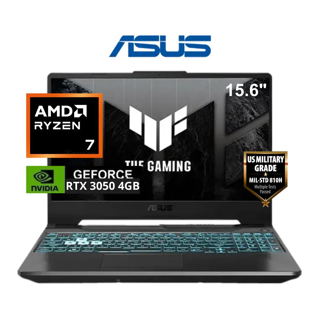 ASUS TUF GAMING RYZEN 7-170H 8GB DDR5 RTX-3050-4GB, 512GB 1