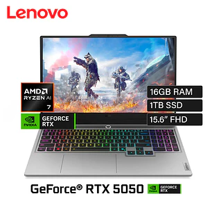 LENOVO LOQ GAMING RYZEN 7-250 16GB DDR5 RTX-5050-8GB, 1TB