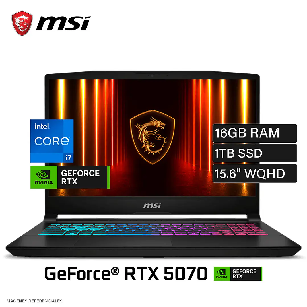 MSI KATANA GAMING Core™ i7-14650HX 1TB 16GB DDR5 RTX 5070-8GB 1