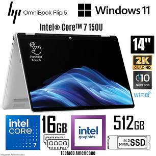 HP OMNIBOOK 5 INTEL 7 150U 16GB 512GB