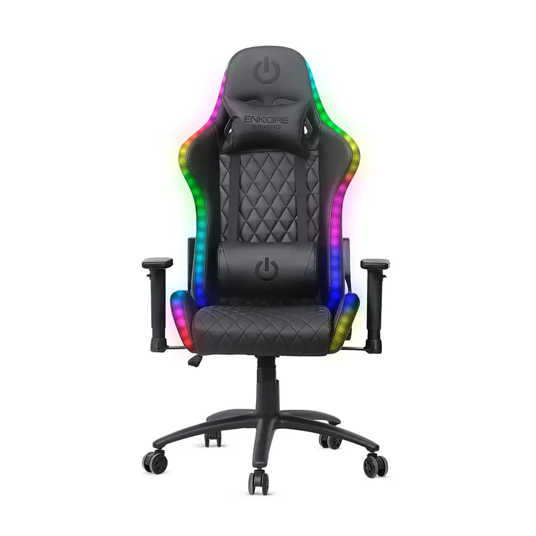 SILLA GAMER BRAVIO BLACK ENKORE RGB 1