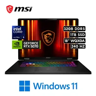 MSI CROSSHAIR 18 INTEL U9 275HX 32GB DDR5 1TB RTX 5070 8GB 