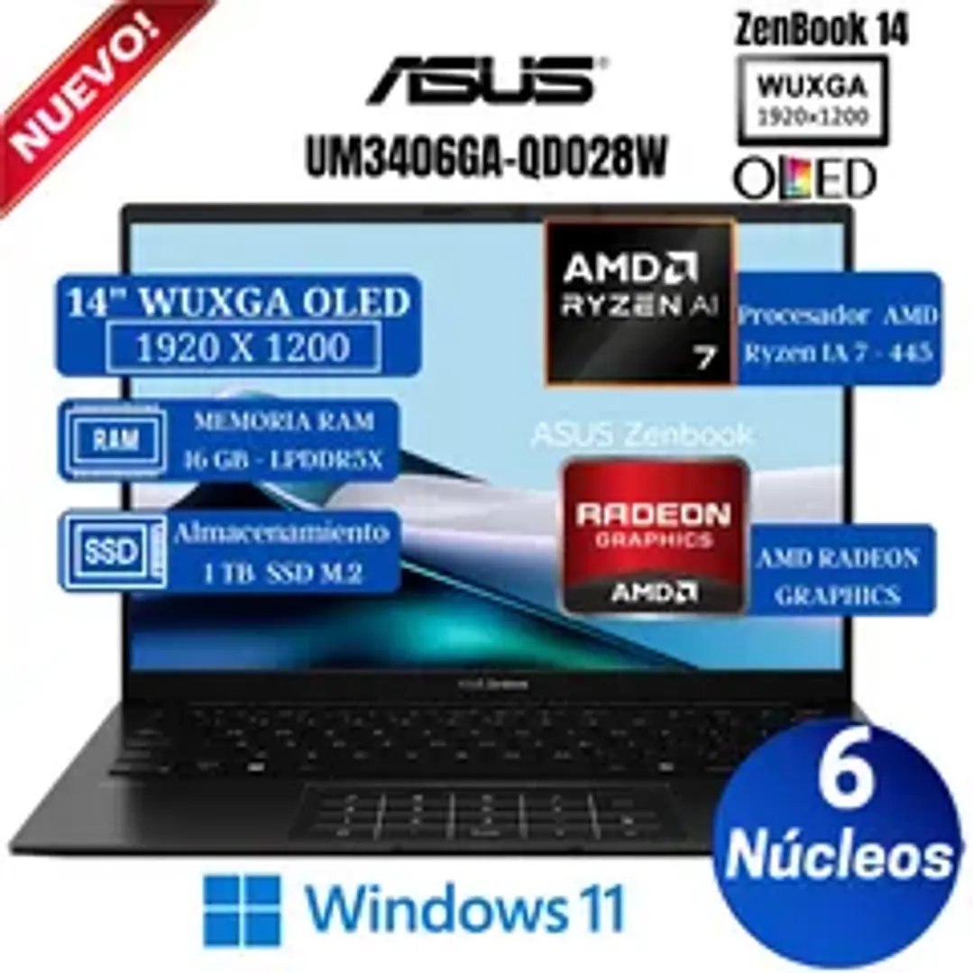 ASUS ZENBOOK -AMD Ryzen AI 7 350 ,1TB SSD 32GB  1