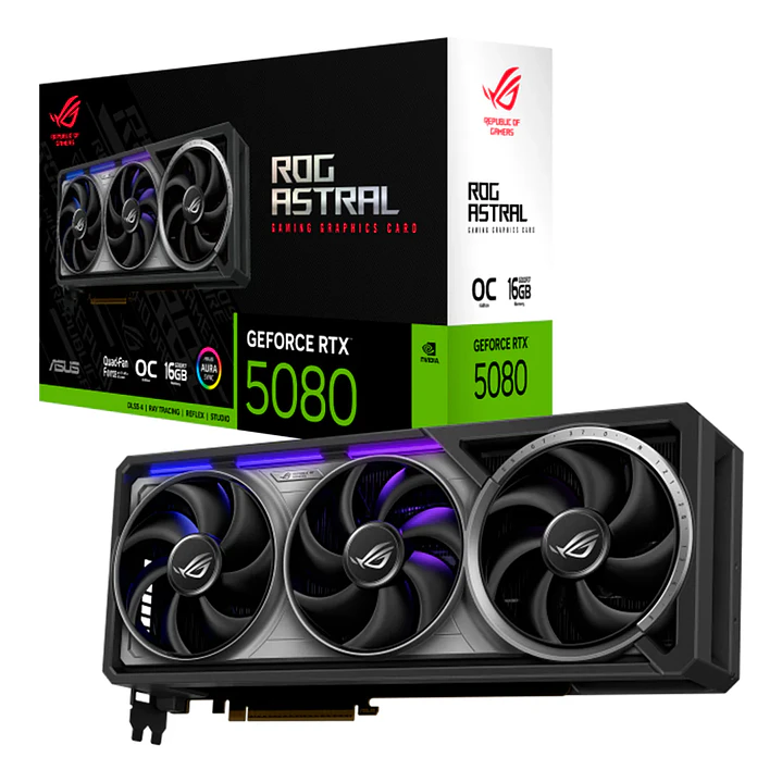 ASUS NVIDIA RTX 5080 ROG ASTRAL 3X 16GB GDDR7 1