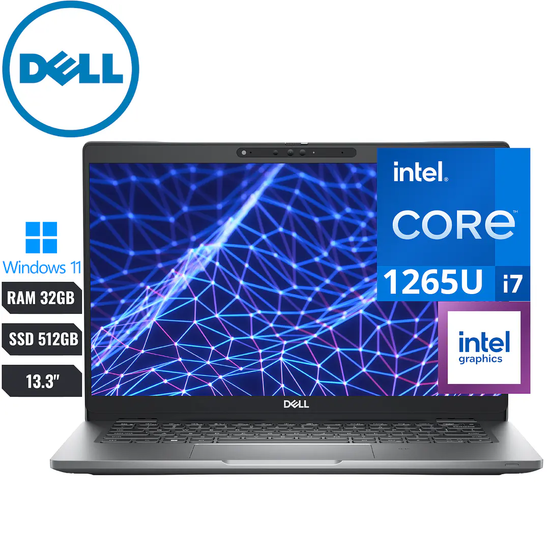 DELL LATITUDE INTEL i7-1265U 32GB DDR4 512GB 1