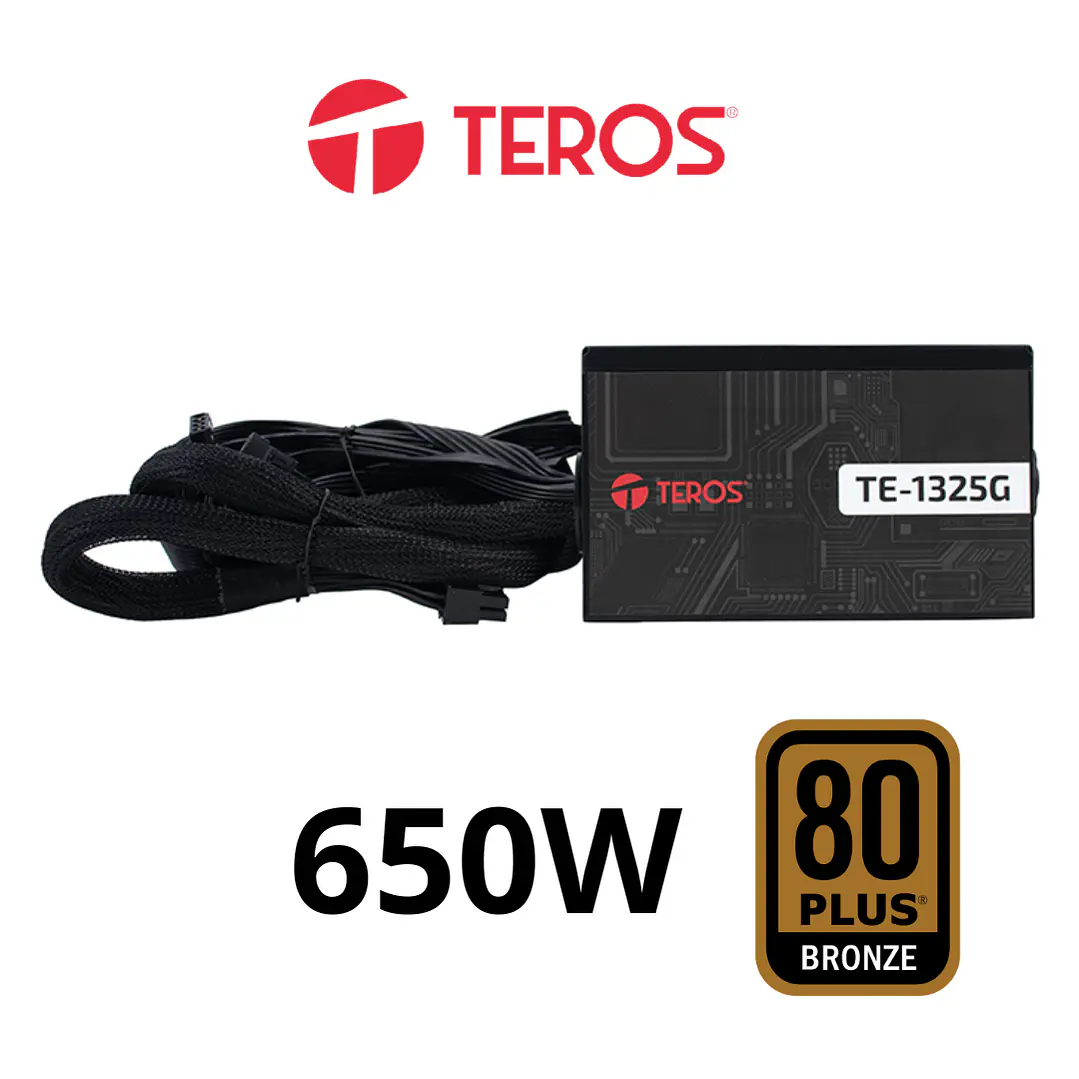 FUENTE CERTIFICADA TEROS 650W - BRONZE 1