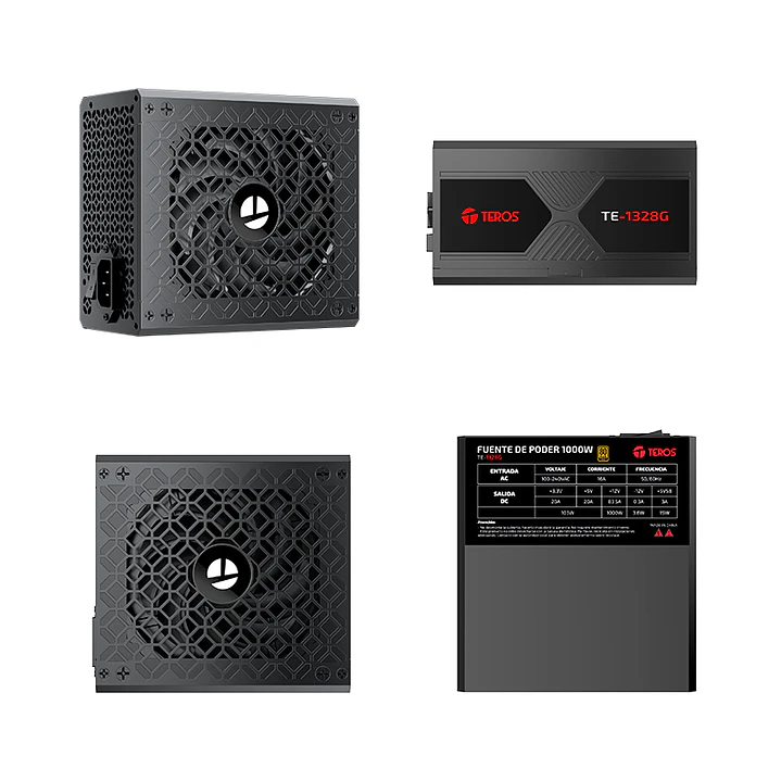 FUENTE CERTIFICADA TEROS 1000W - GOLD 2