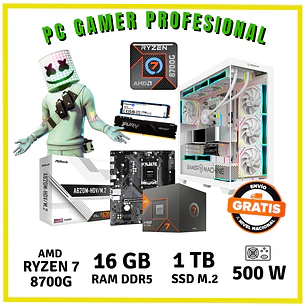 PC GAMER PROFESIONAL ( RYZEN 7 8700G / 16GB DDR5 / SSD 1 TB)