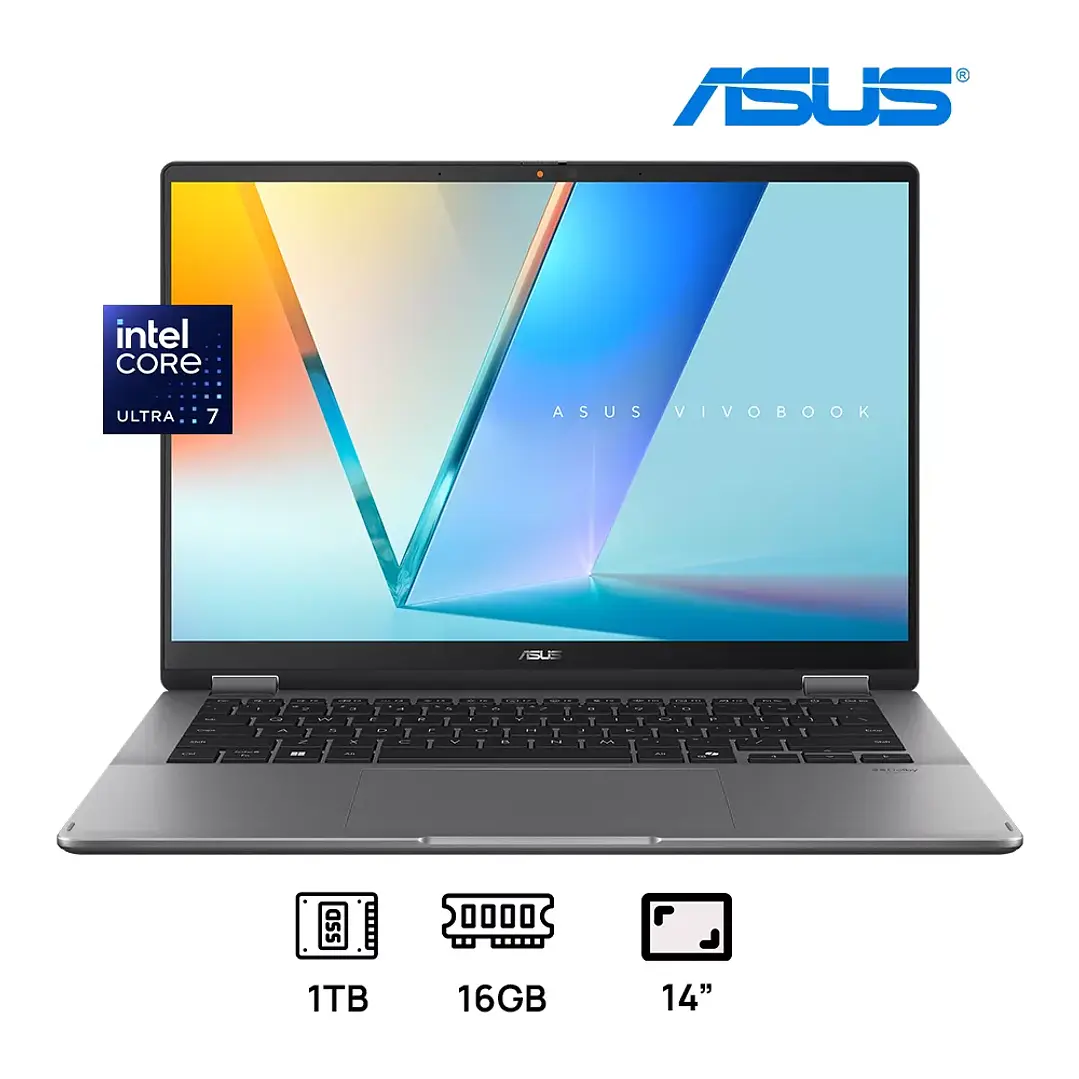 ASUS VIVOBOOK FLIP CORE ULTRA 7 256V 16GB DDR5 1TB SSD 1