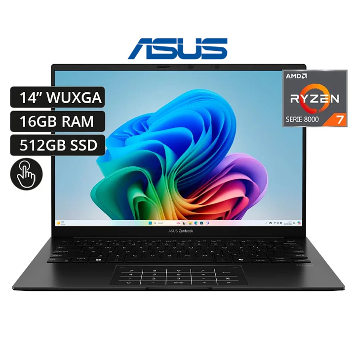 ASUS ZENBOOK 14 OLED RYZEN 7 8840HS 16GB LPDDR5X 512GB SSD 1