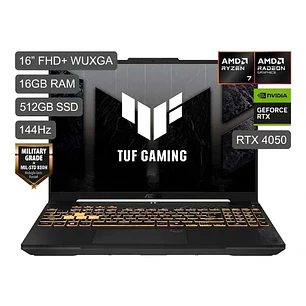 ASUS TUF A16 RYZEN 7 170 16GB DDR5 512GB SSD RTX 4050 6GB