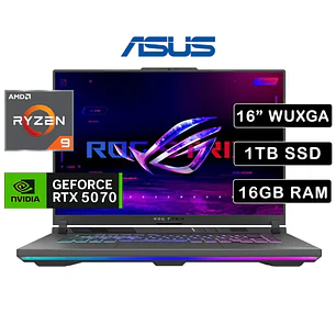 ASUS ROG STRIX G16 RYZEN 9 8940HX 16GB DDR5 1TB SSD RTX 5070 8GB
