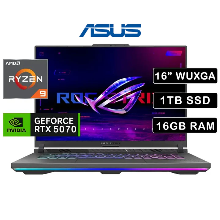 ASUS ROG STRIX G16 RYZEN 9 8940HX 16GB DDR5 1TB SSD RTX 5070 8GB 1