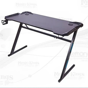 MESA GAMING NEGRA RGB FIBRA CARBONO