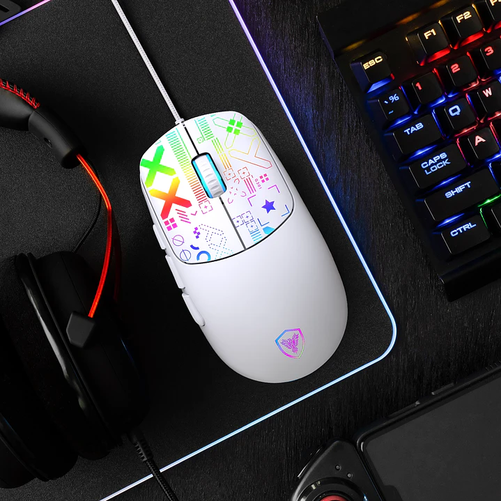 MÍCRONICS GAMER X-BYTE MIC-GM889 WHITE USB RGB  2