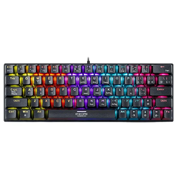 ENKORE MECANICO GAMER KINGDOM 64 1008 USB RGB 1