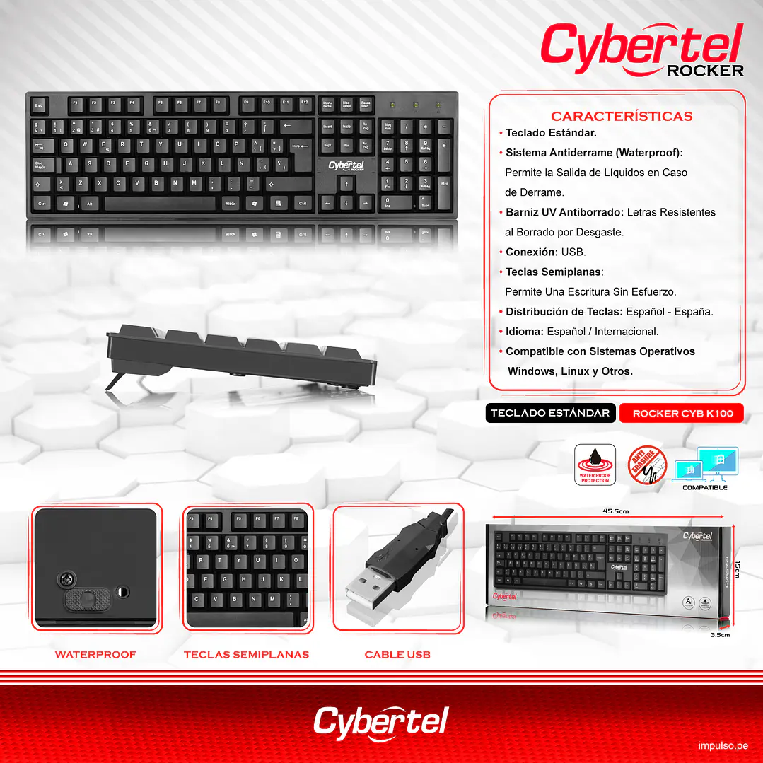CYBERTEL, ROCKER CYB K100, USB 2