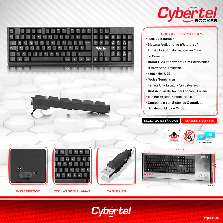 CYBERTEL, ROCKER CYB K100, USB 2