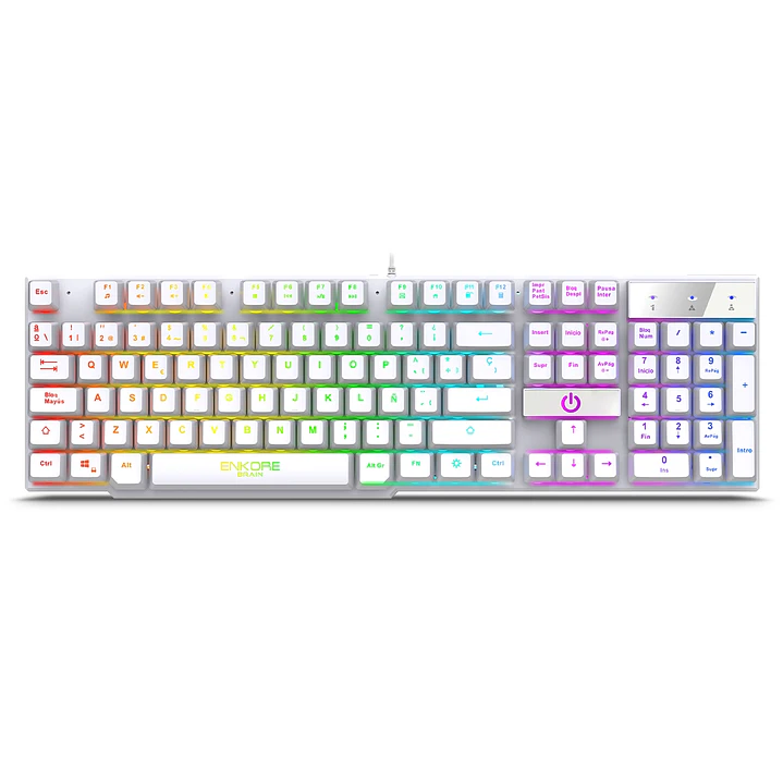 ENKORE GAMER BRAIN ENK 603W, RGB, USB, WHITE 1