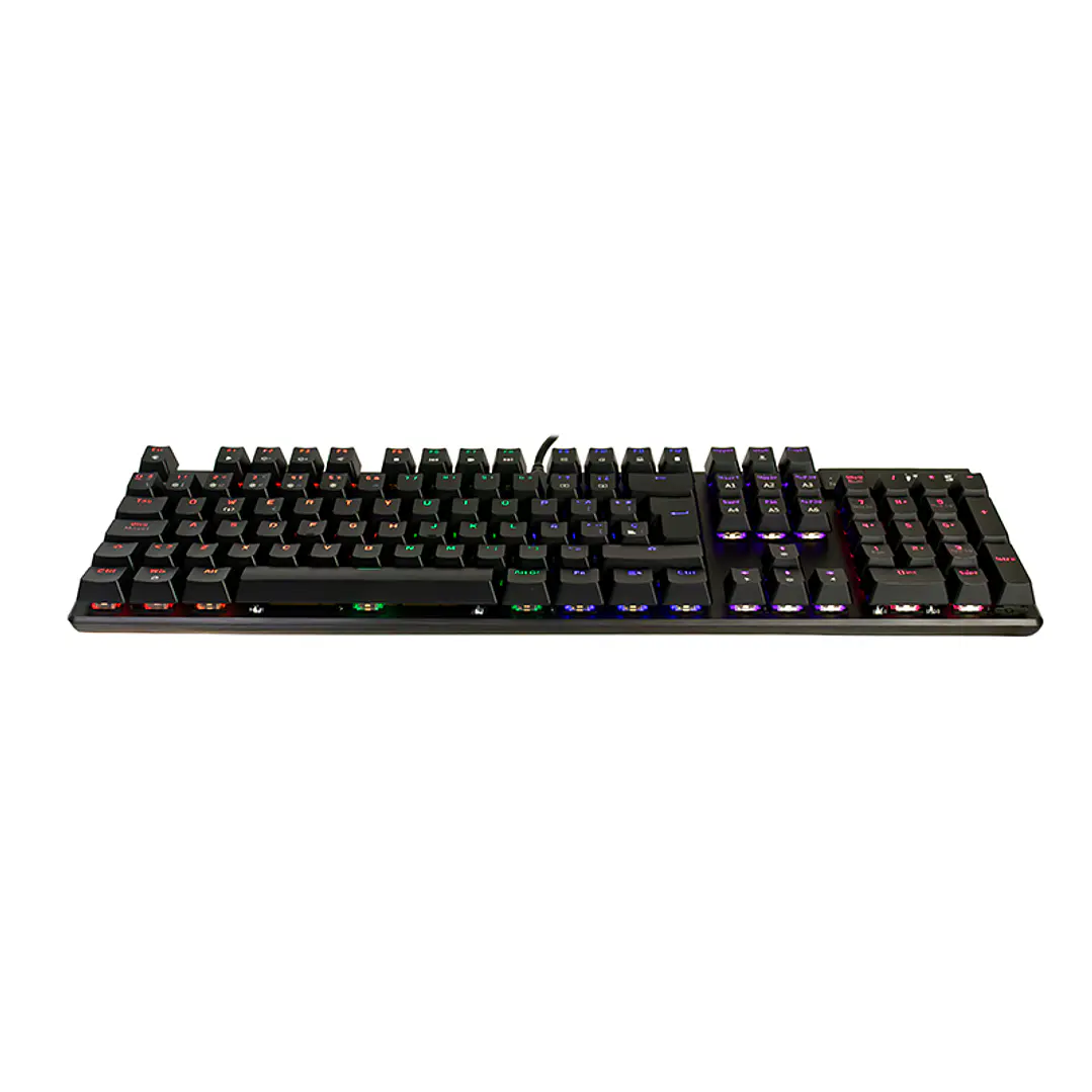 TEROS GAMER MECANICO TE-4068G, RAINBOW, BLACK, USB 2