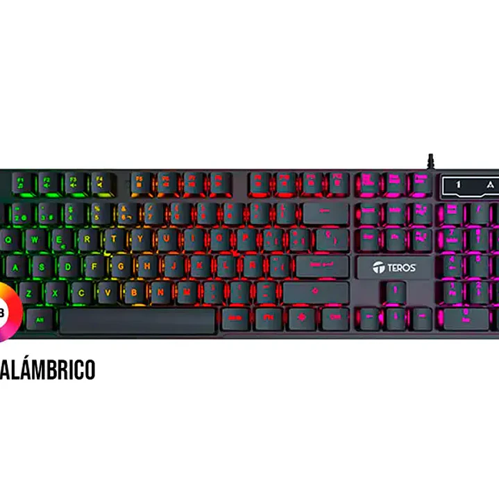 TEROS GAMER MECANICO TE-4074G RGB, USB, BLACK 1