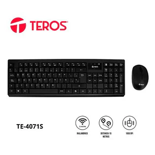 KIT 2 EN 1 INALAMBRICO TEROS TECLADO + MOUSE TE-4071S