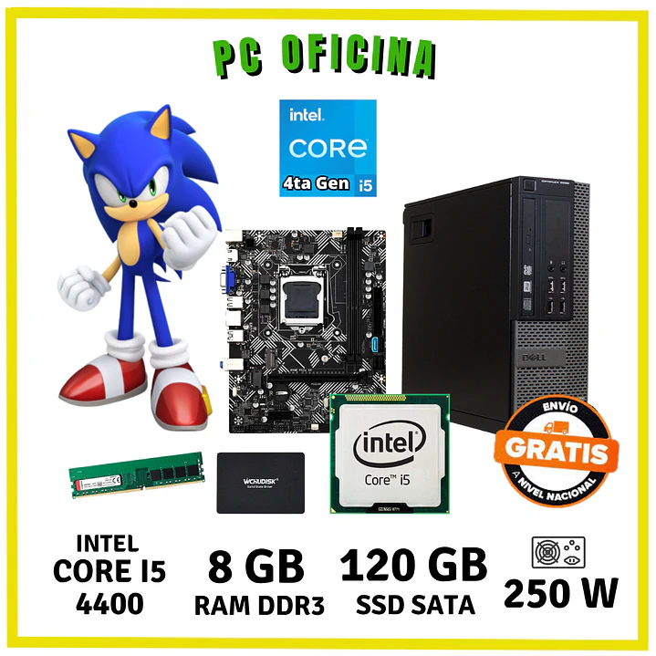 PC OFICINA (INTEL CORE I5 4TA / 8GB / SSD 120GB) 1