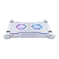 COOLER PARA LAPTOP DE ALUMINIO TEROS 2 FAN RGB - COLOR PLATEADO - Miniatura 2