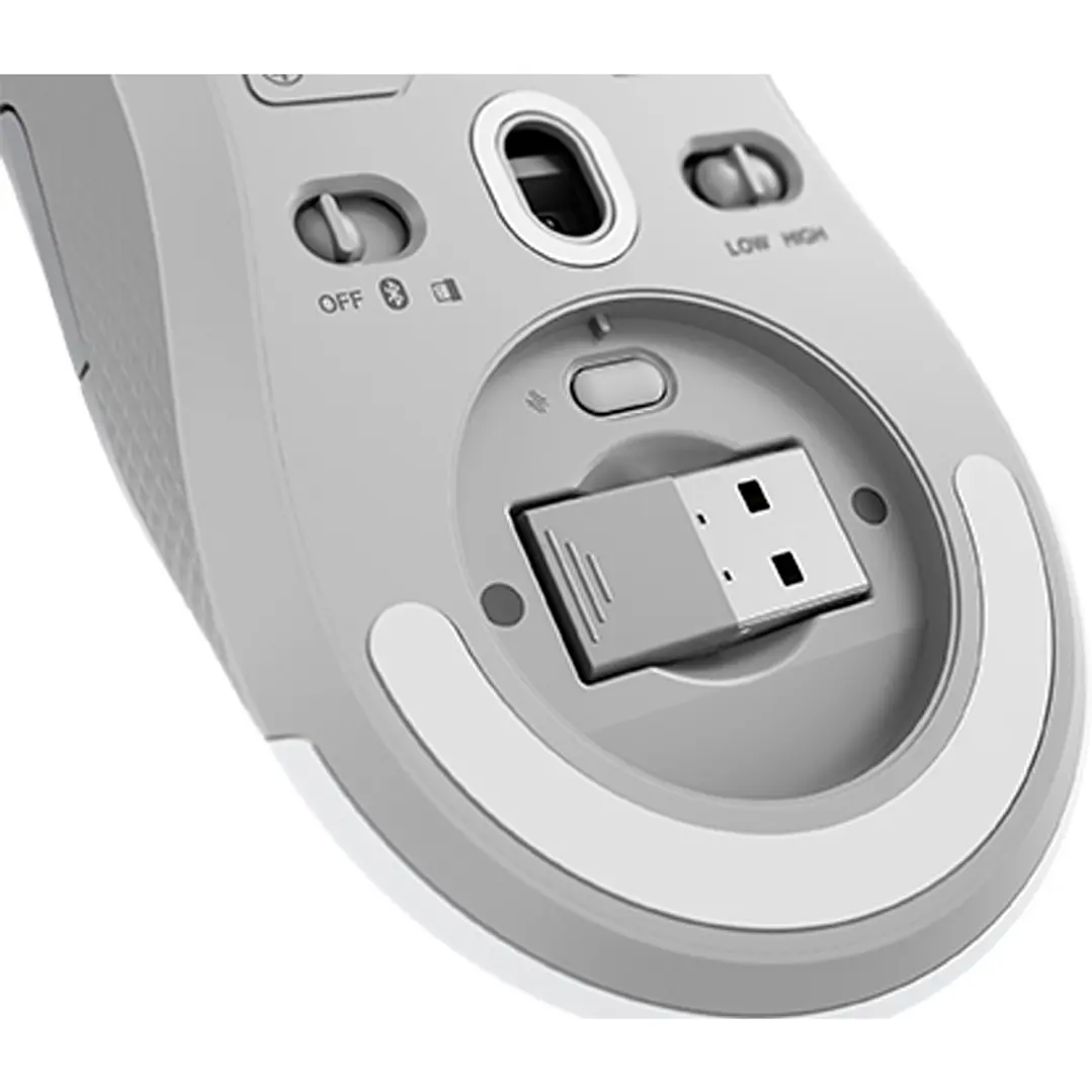 MOUSE GAMER Inalámbrico LENOVO LEGION M600, GRIS, RGB 16.8M HASTA 16000 DPI 6