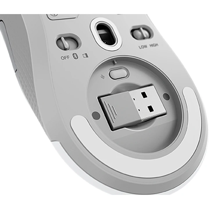 MOUSE GAMER Inalámbrico LENOVO LEGION M600, GRIS, RGB 16.8M HASTA 16000 DPI 6