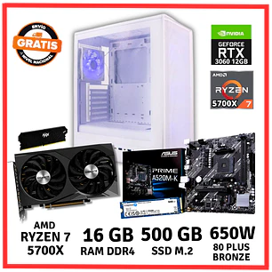 PC GAMER AMD RYZEN 7-5700X/ 16GB DDR4/ 500GB/ RTX-3060