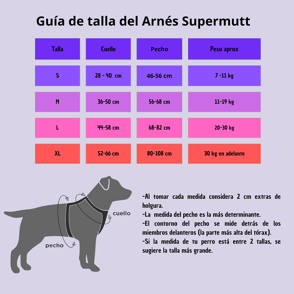 Supermutt Arnés Antitirón Rojo Talla M