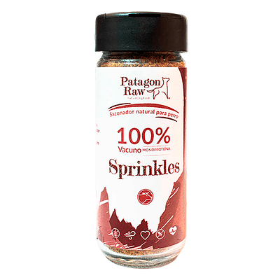 Patagon Raw Sprinkles 100% Vacuno 60 g - Sazonador Para Alimentos de Perros