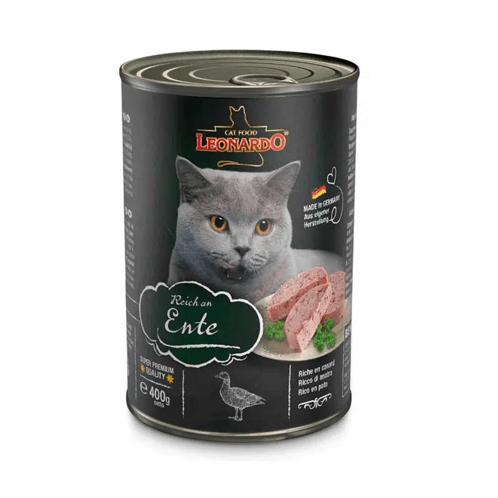 Leonardo Quality  Selection Pato 400 g - Alimento Húmedo Gatos Lata