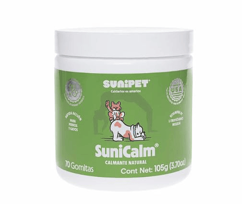 Sunipet Sunicalm 70g Suplemento Natural Alivia Estrés Perro Gatos