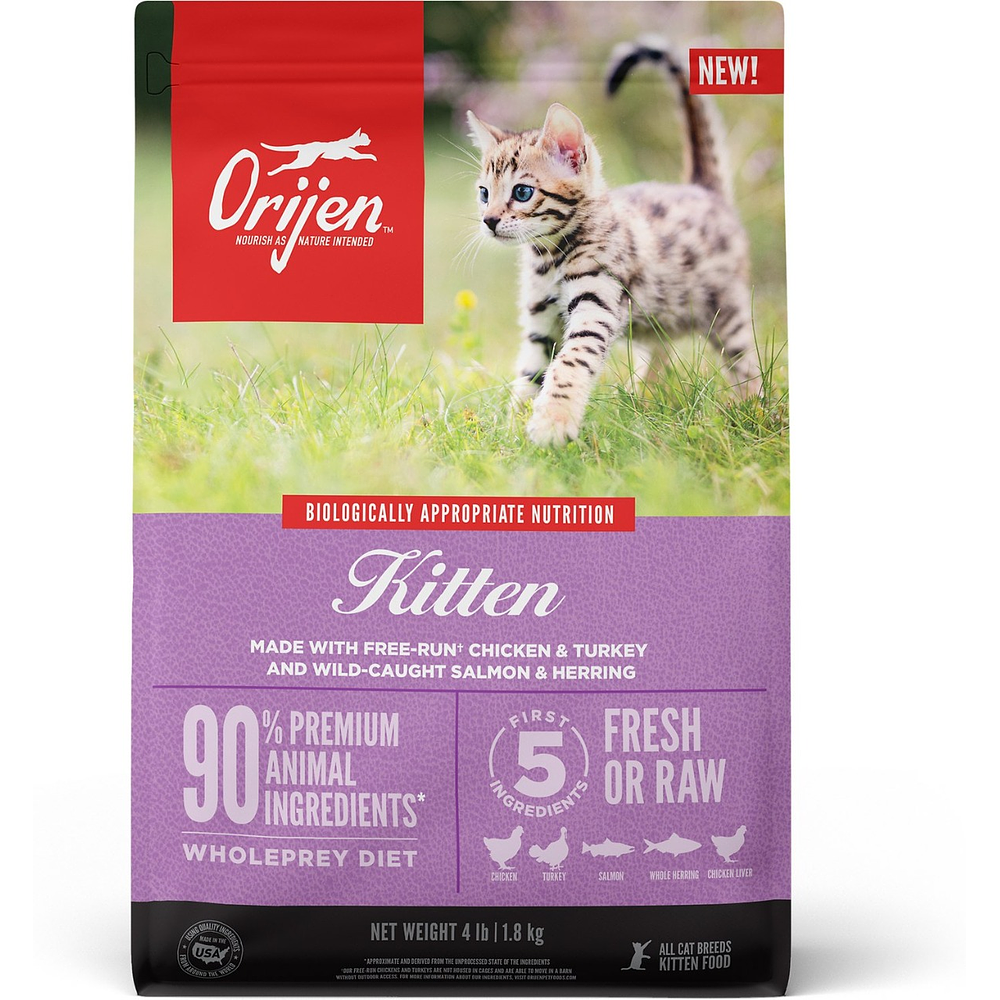 Orijen Kitten Formula 1,8 KG - Pollo Pavos Salmón Arenques