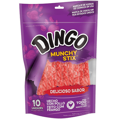 Dingo Munchi Stix 90 Gr, 10 Un