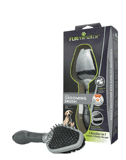 Furminator Dual Grooming Brush Perros Gatos Cepillo 