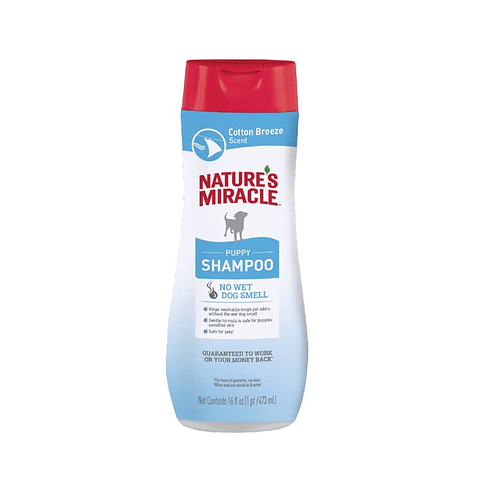 Nature´s Miracle Puppy Shampoo, Cotton Breeze Scent 473 ml - Para Cachorros Brisa de Algodón